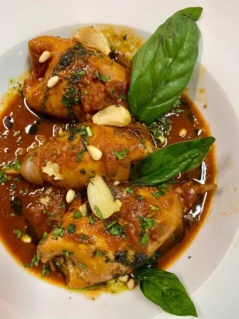 Le Romarin, poulet basquaise mijoté tomate et basilic